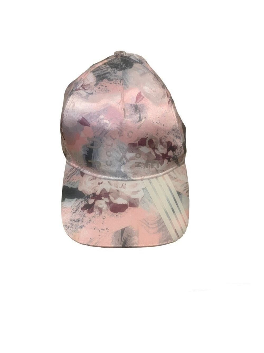 JUSTICE Pink Floral Satin Baseball Cap one size